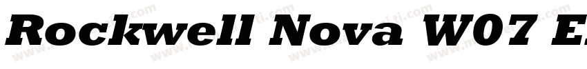 Rockwell Nova W07 Extra Bold字体转换